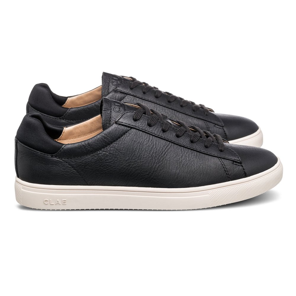 CLAE BRADLEY ESSENTIALS Shoes Womens USA804-U63 In Black Milled Tumbled Leather